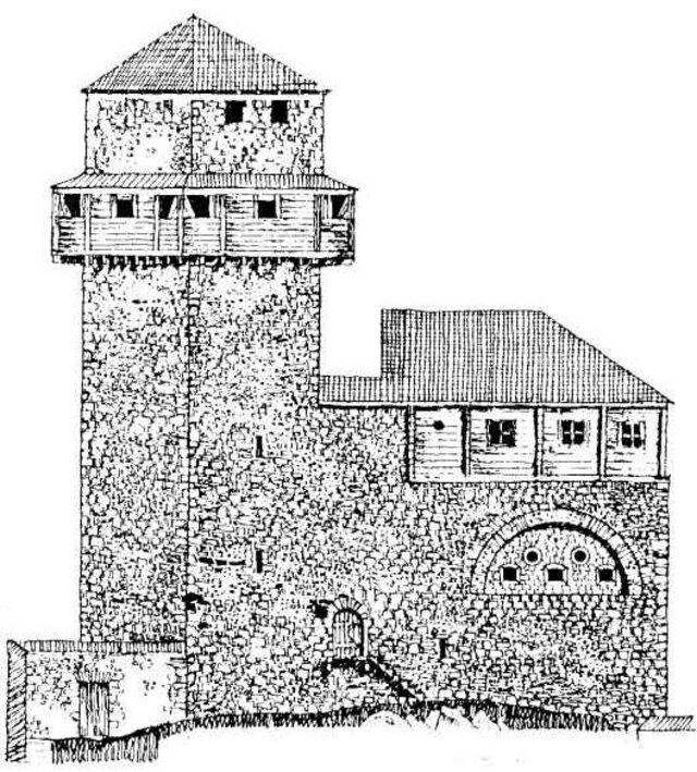 Zeichnung der Burg